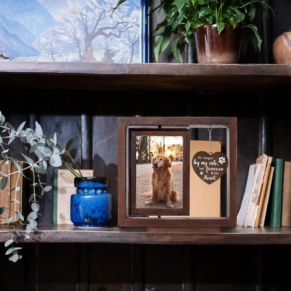 Rotating Dog Memorial Photo Frame
