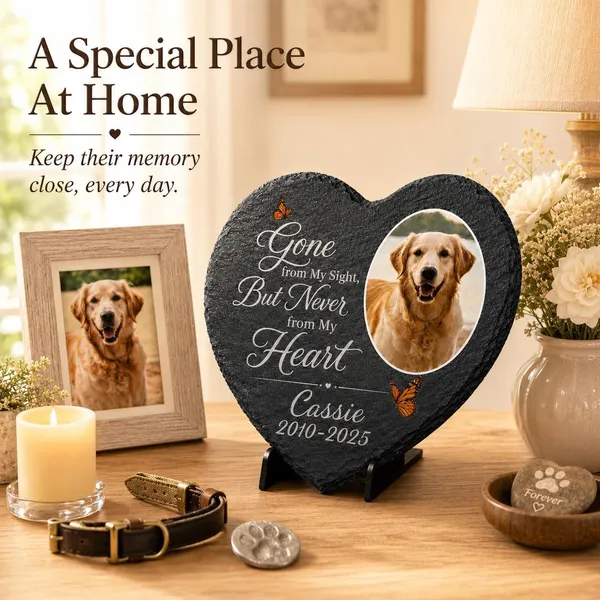 Personalized Photo Memorial Stone (Slate)